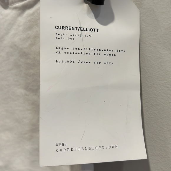 NEW Current Elliott Stiletto Jean in White Raw Hem - Picture 6 of 11